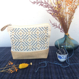 CasaSol Kit teje conmigo Neceser de Sashiko bordado by @needlebox