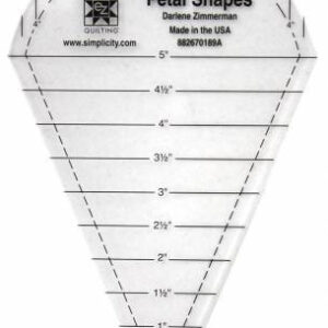 Regla para triángulos con figura de pétalo